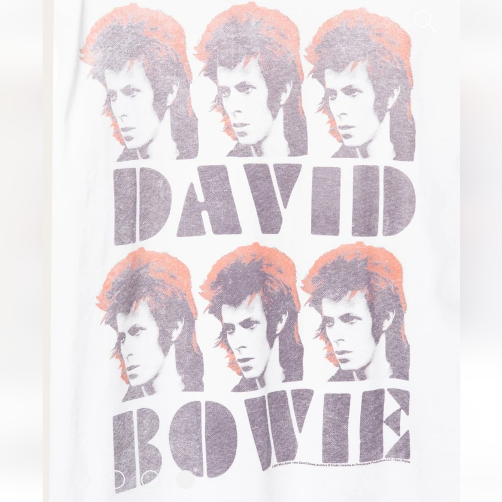 NWOT Men's David Bowie Junk Food Clothing Distressed T-shirt - Picture 3 of 7